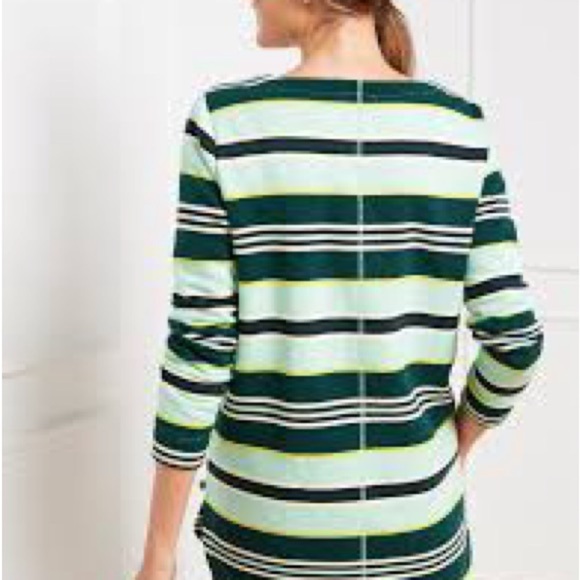 Talbots Classic French Terry Pullover - Goodies Stripe - Picture 2 of 9